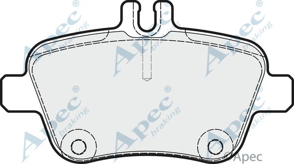 APEC BRAKING Комплект тормозных колодок, дисковый тормоз PAD1851
